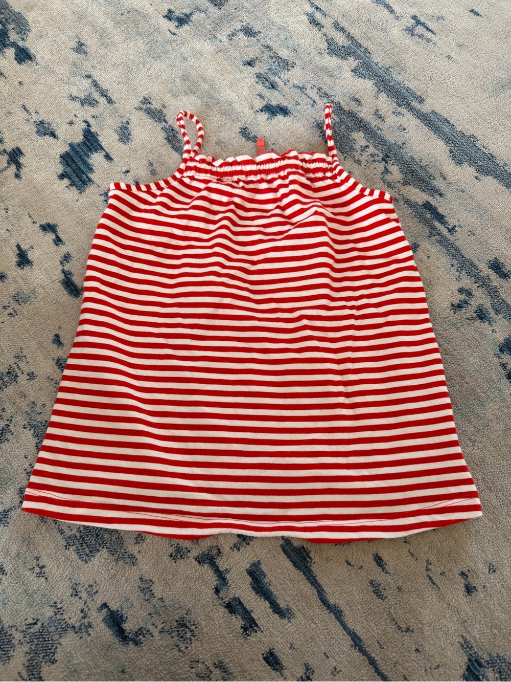 Hanna Andersson Red & White Striped Tank Top Size 6-7